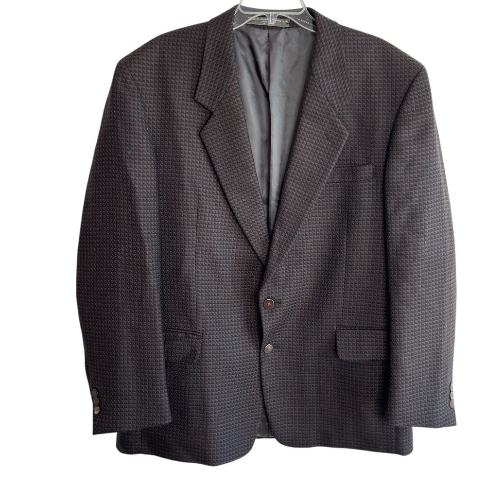 VTG Walter Pyes Sport Coat Jacket Blazer 100% Wool Mens 44R Made In USA 2 Button